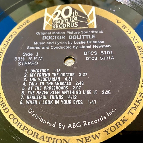 DOCTOR DOLITTLE VTG 1967 ORIGINAL MOTION PICTURE SOUNDTRACK VINYL RECORD & BOOK - Picture 11 of 16